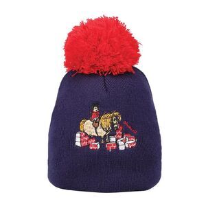 Hy Childrens/Kids Thelwell Collection Practice Makes Perfect Bobble Beanie / Nav